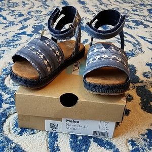 Toms Malea Navy Batik Stripe